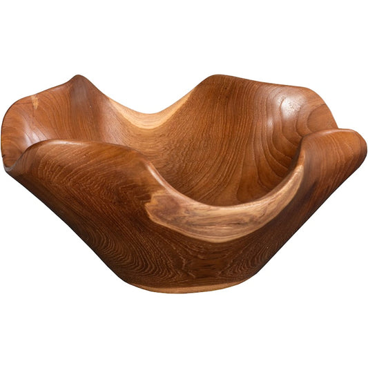Teak Wood Bowl by Phillips Collection in brown and natural. Made from unique in a modern style.
