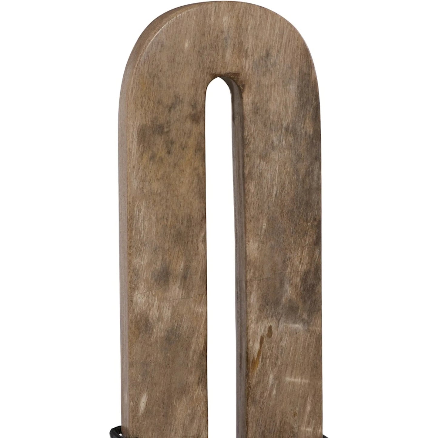 002 SI-2527633 | Closeup | Continuum O Sculpture by Phillips Collection in beige, black, brown. Made from metal, petrified wood in a unique style.