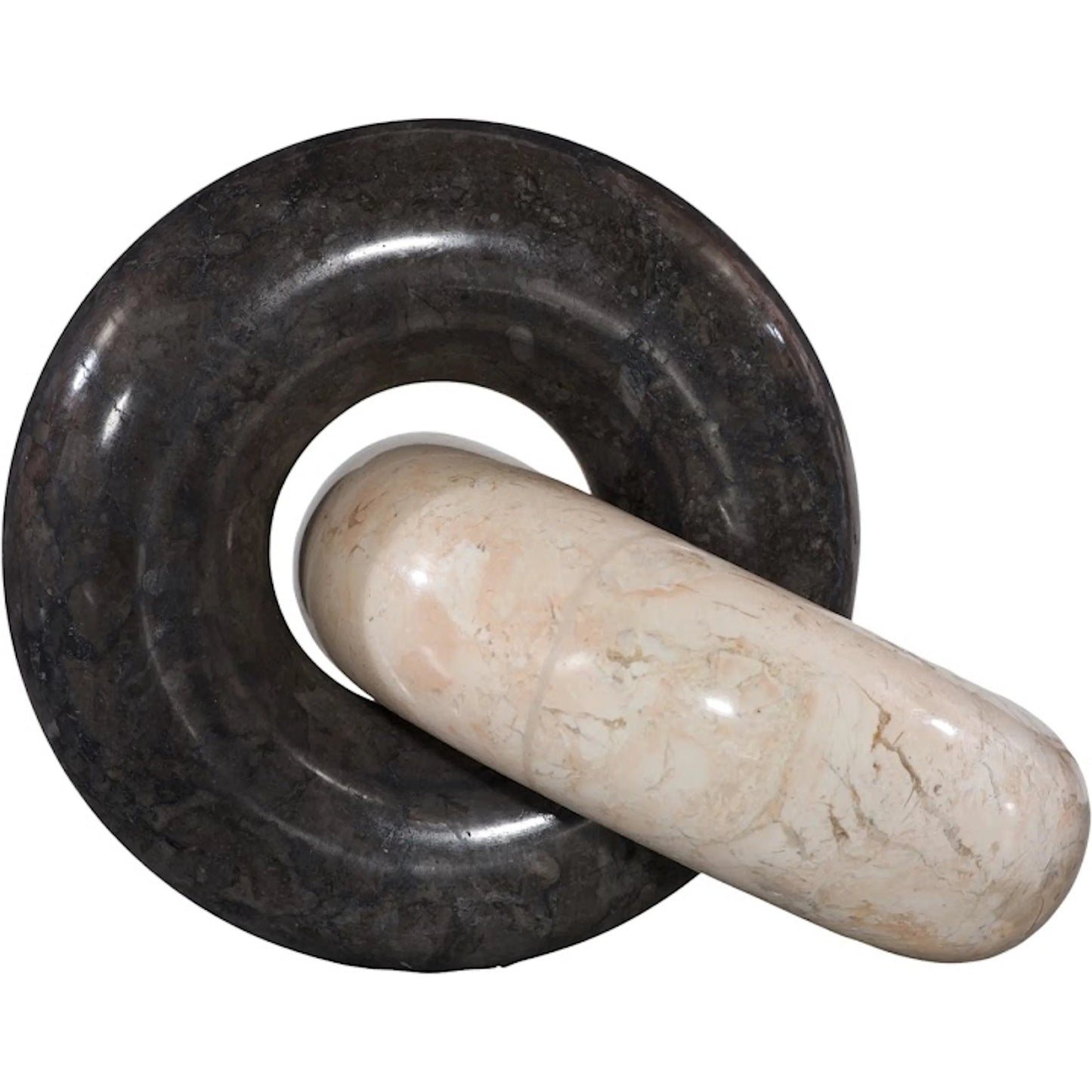 002 SI-2527656 | Additional Silo | Marble Double Link Chain by Phillips Collection in beige, black. Made from stone in a unique style.