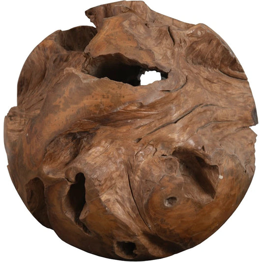 001 SR-821034 | Primary Silo | Natural Teak Wood Ball by Phillips Collection in brown. Made from unique in a eclectic & global style.