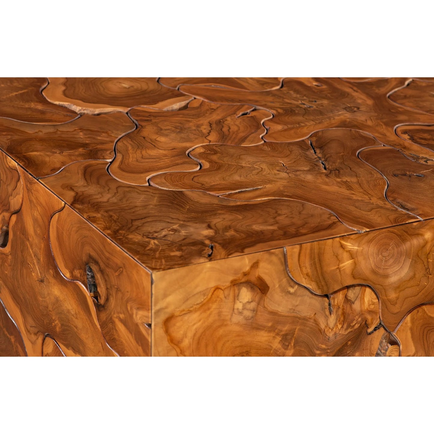 008 SR-821030 | Additional Silo | Teak Slice Rectangle Coffee Table by Phillips Collection in brown. Made from wood in a eclectic & global style.