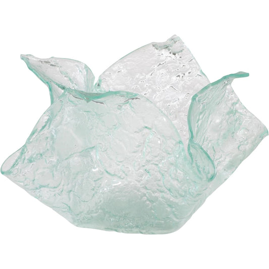 Bubble Glass Bowl by Phillips Collection in teal. Made from glass in a modern style.