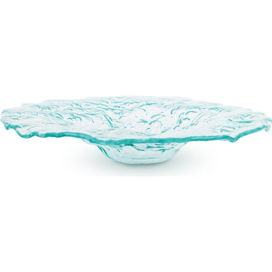 Bubble Bowl by Phillips Collection in turquoise. Made from glass in a coastal style.