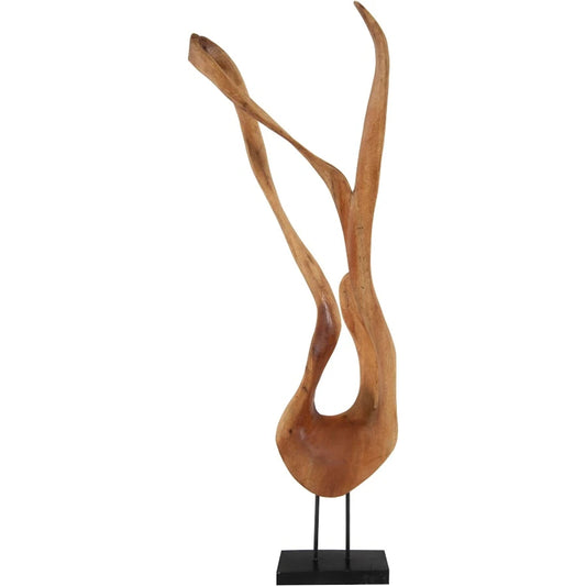 Mahogany Wood Sculpture by Phillips Collection in brown. Made from wood in a eclectic & global style.