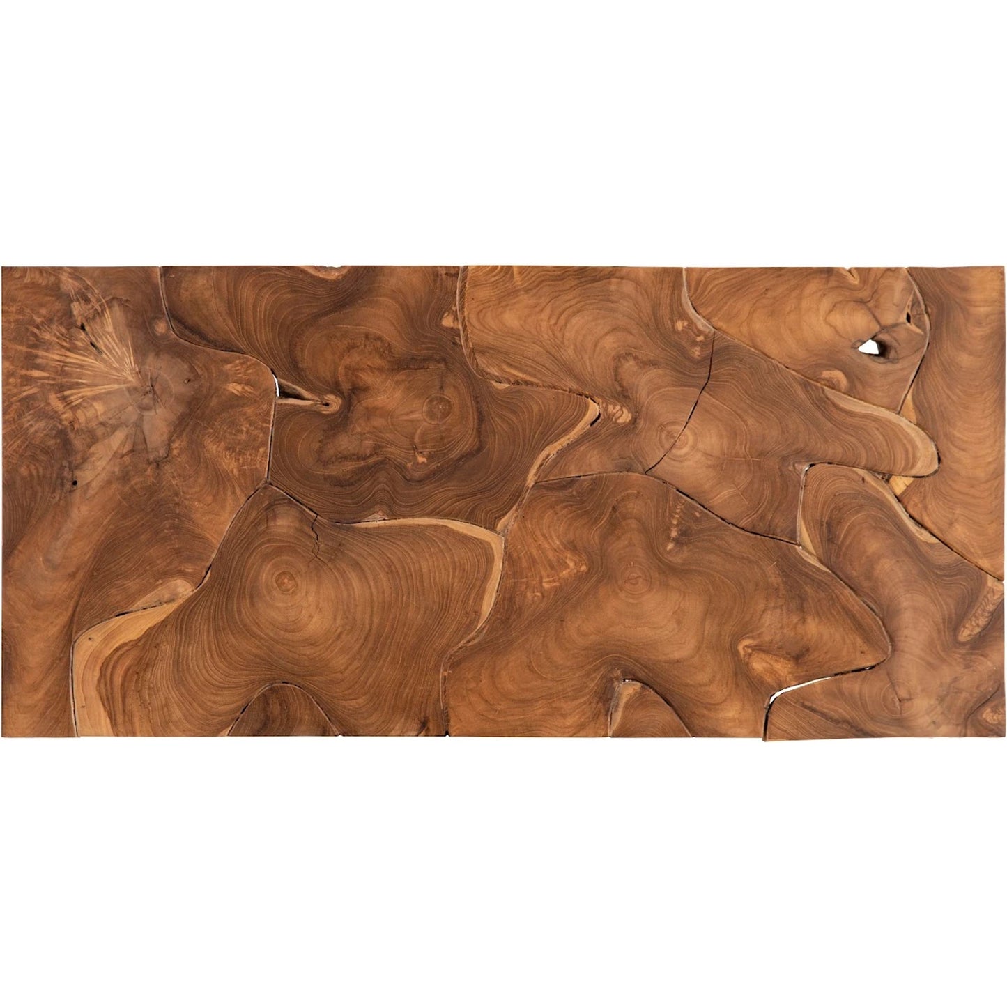 006 SR-939659 | Additional Silo | Teak Puzzle Coffee Table by Phillips Collection in beige. Made from wood, metal, stainless steel in a eclectic & global style.