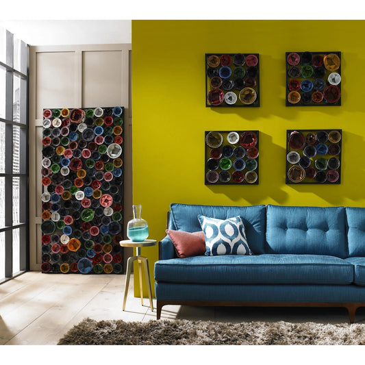Paint Can Rectangle Wall Art by Phillips Collection in multi colored, assorted. Made from metal in a modern style.