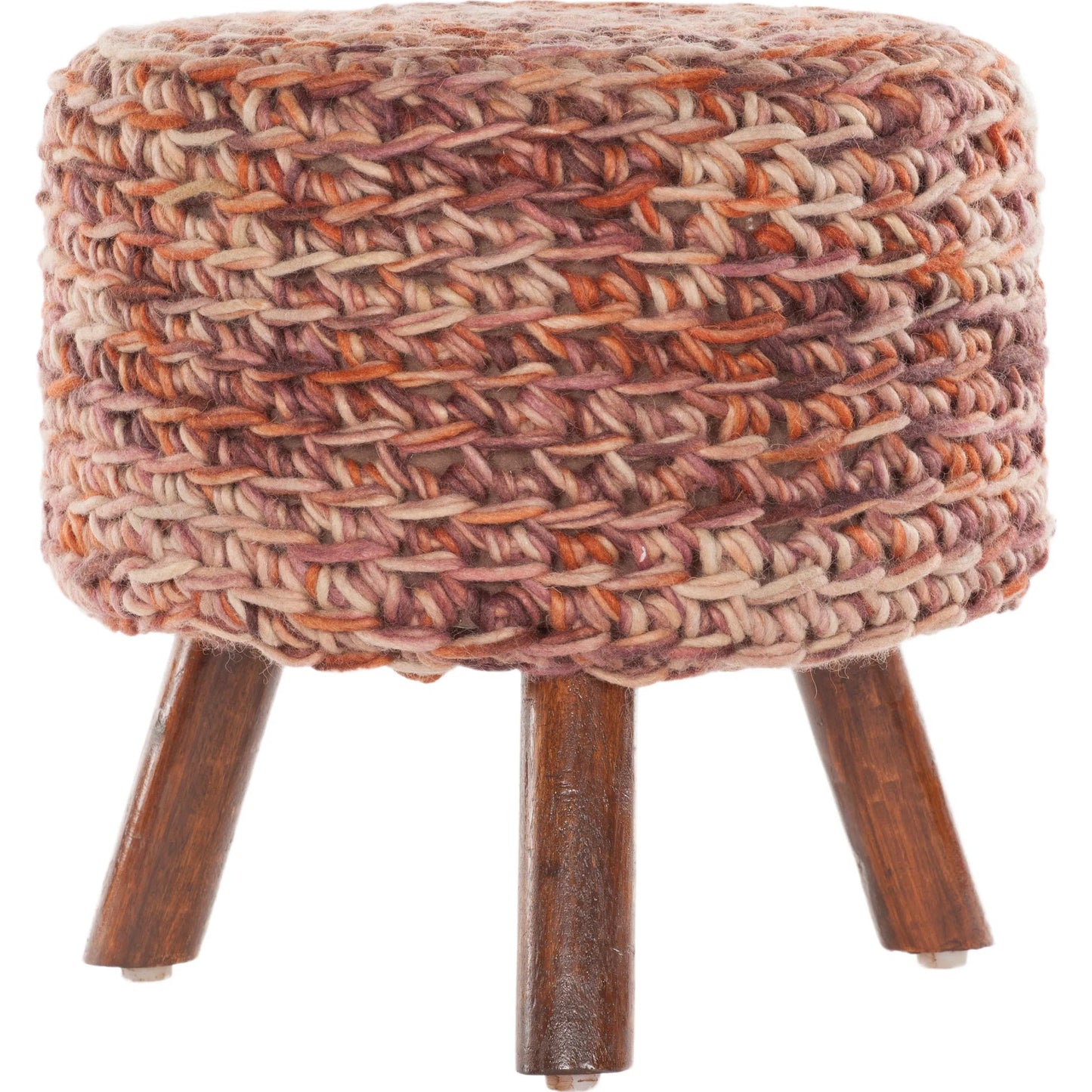 001 SI-2348998 | Primary Silo | Ida IDA-40404 Stool by Chandra. Made from wool, wood in a transitional style.