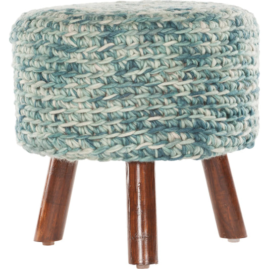 Ida IDA-40405 Stool by Chandra. Made from wool, wood in a transitional style.