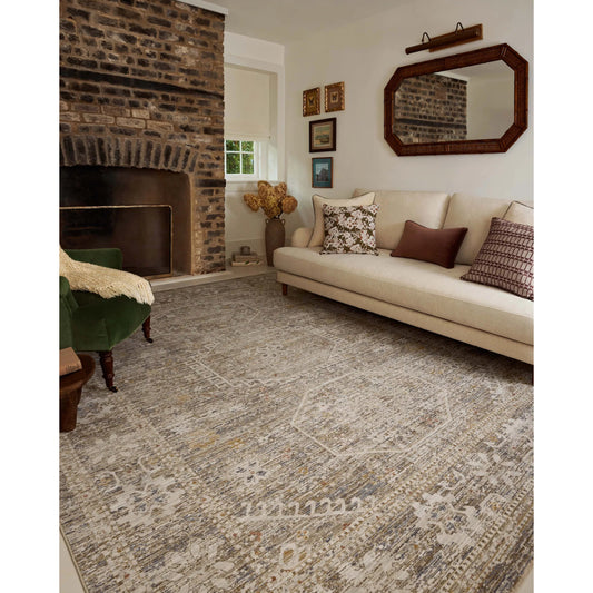 Ida IDA-01 Rug by Chris Loves Julia x Loloi in taupe, multi. Made from 100% polyester in a unique style.