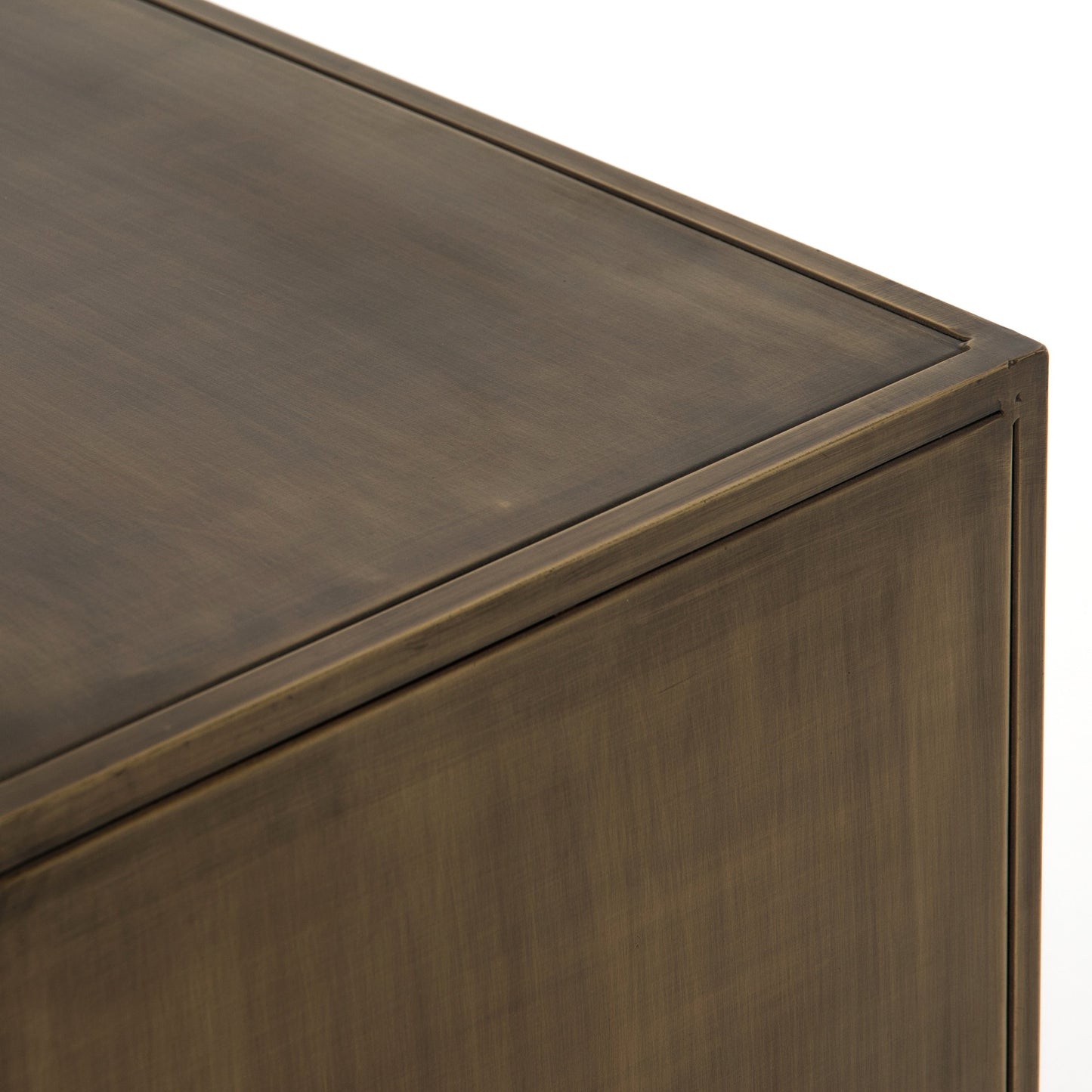 008 SR-369246 | Additional Silo | Sunburst Sideboard by Four Hands in sunburst etched aged brass, gunmetal, aged brass and sunburst etched aged brass pc, gunmetal, aged brass pc. Made from iron in a modern style.