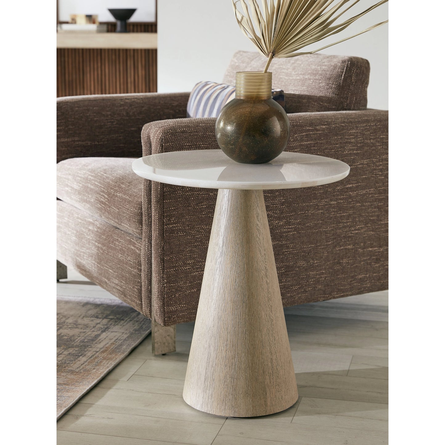 005 SI-2133647 | Lifestyle | Modern Mood Round Accent Table by Hooker Furniture. Made from marble, resin in a modern style.