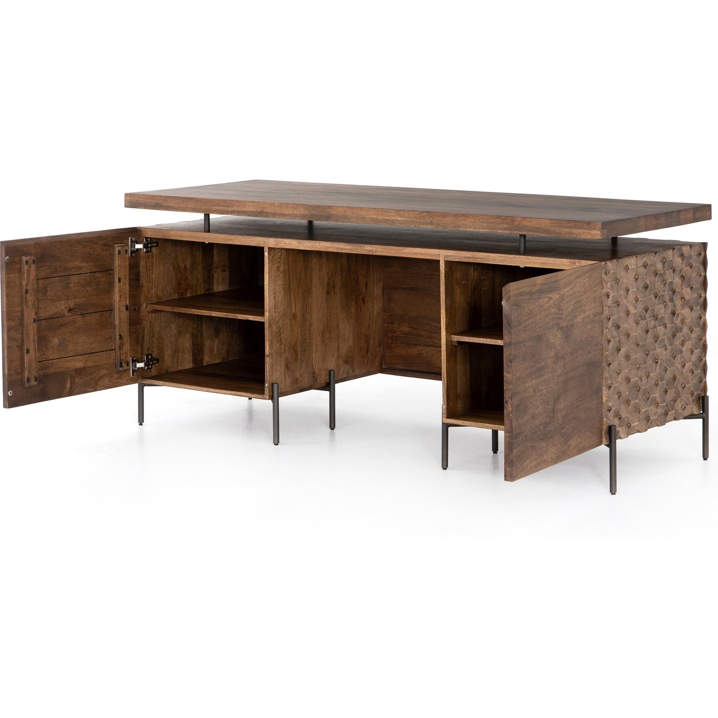 004 SI-1716450 | Additional Silo | Raffael Desk by Four Hands. Made from solid mango, iron in a eclectic & global style.