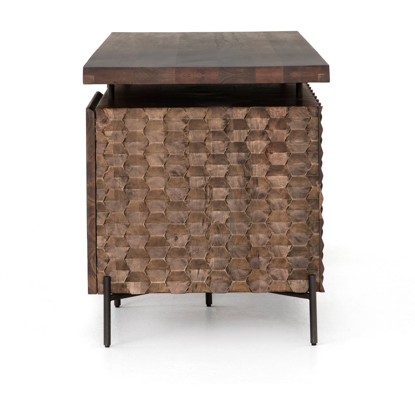 005 SI-1716450 | Additional Silo | Raffael Desk by Four Hands. Made from solid mango, iron in a eclectic & global style.