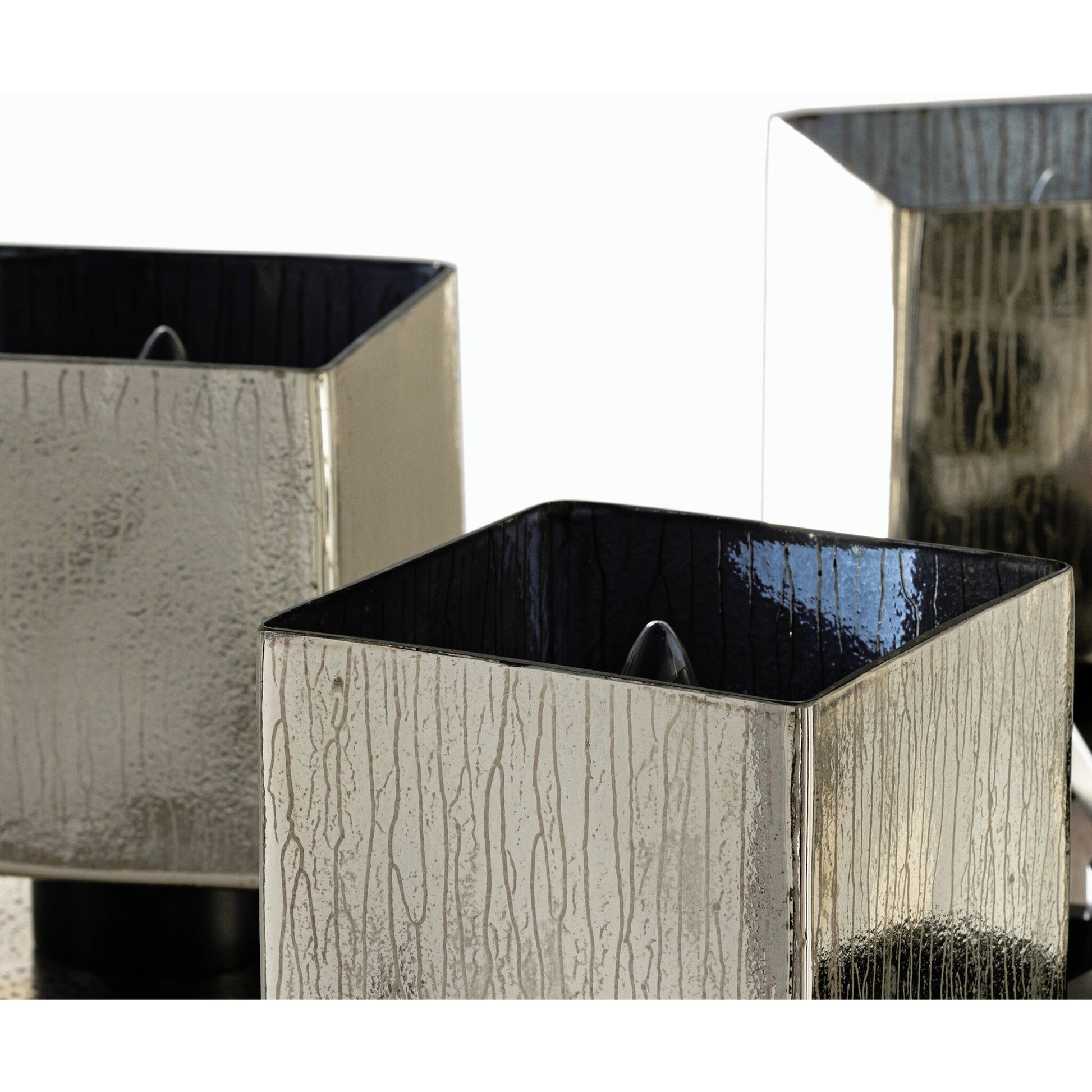 Ava Large Chandelier by Four Hands in antiqued iron, aged metallic glass. Made from iron, glass in a modern style.