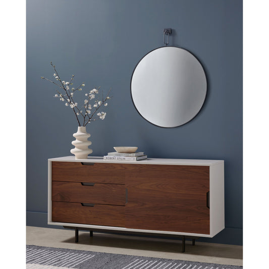 Vina Mirror by Four Hands in antiqued iron. Made from iron, mirror in a transitional style.