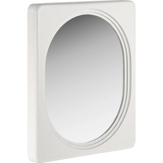 001 SI-2065171 | Primary Silo | Portico Landscape Mirror by A.R.T. Furniture in white plaster. Made from parawood solids, resin, glass in a modern style.