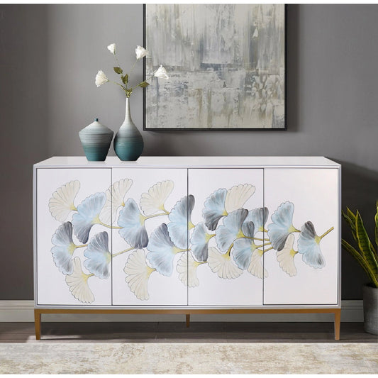 Annabelle Sideboard by Pasargad Home in silver and silver. Made from unique in a transitional style.