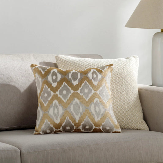 Ikat Luxe Pillow - 23235 by Surya. Made from 100% cotton in a eclectic & global style.