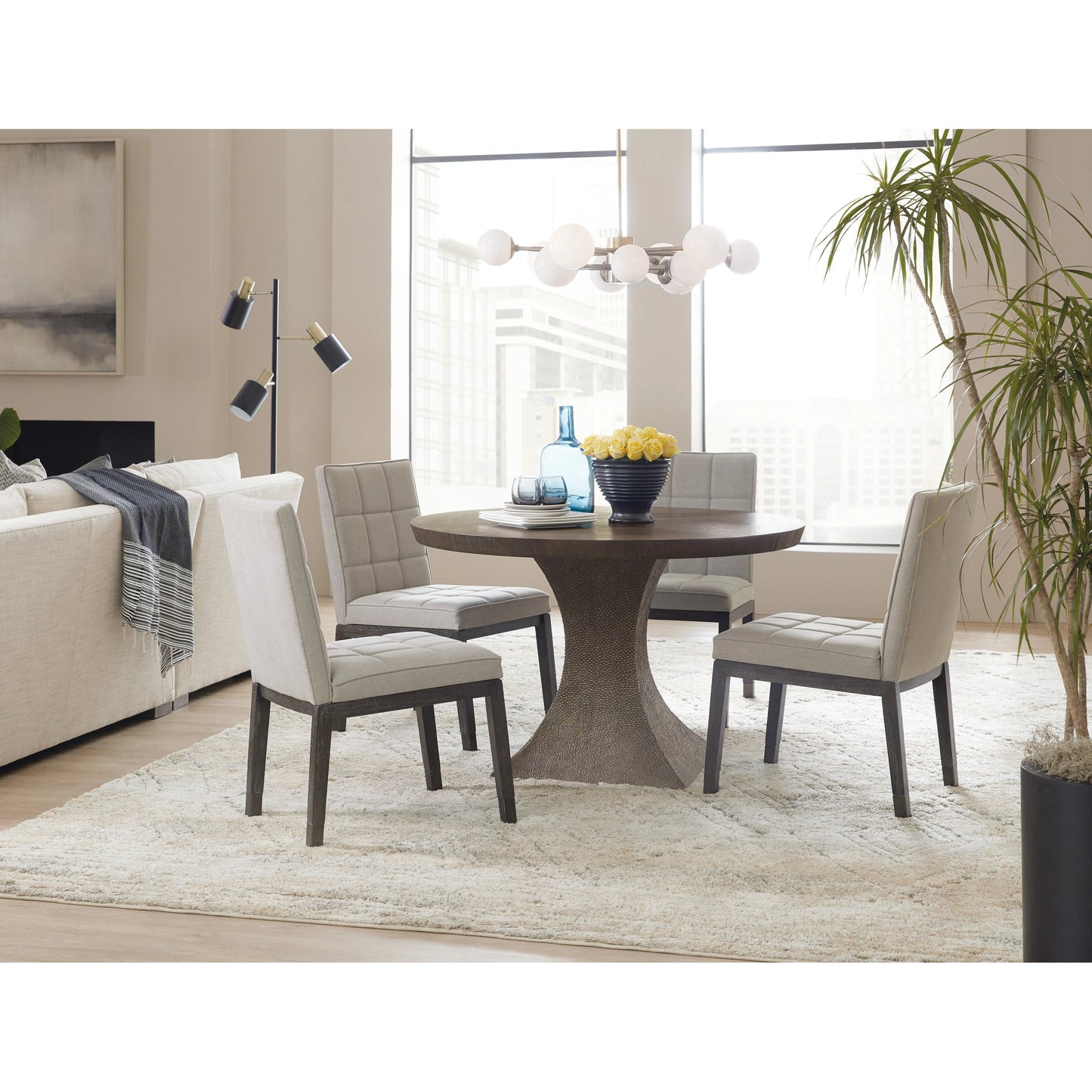 007 SI-1749274 | Lifestyle | Cupertino Side Chair (Set of 2) by Hooker Furniture in smoky arabica, crafty cement. Made from oak, fabric in a unique style.