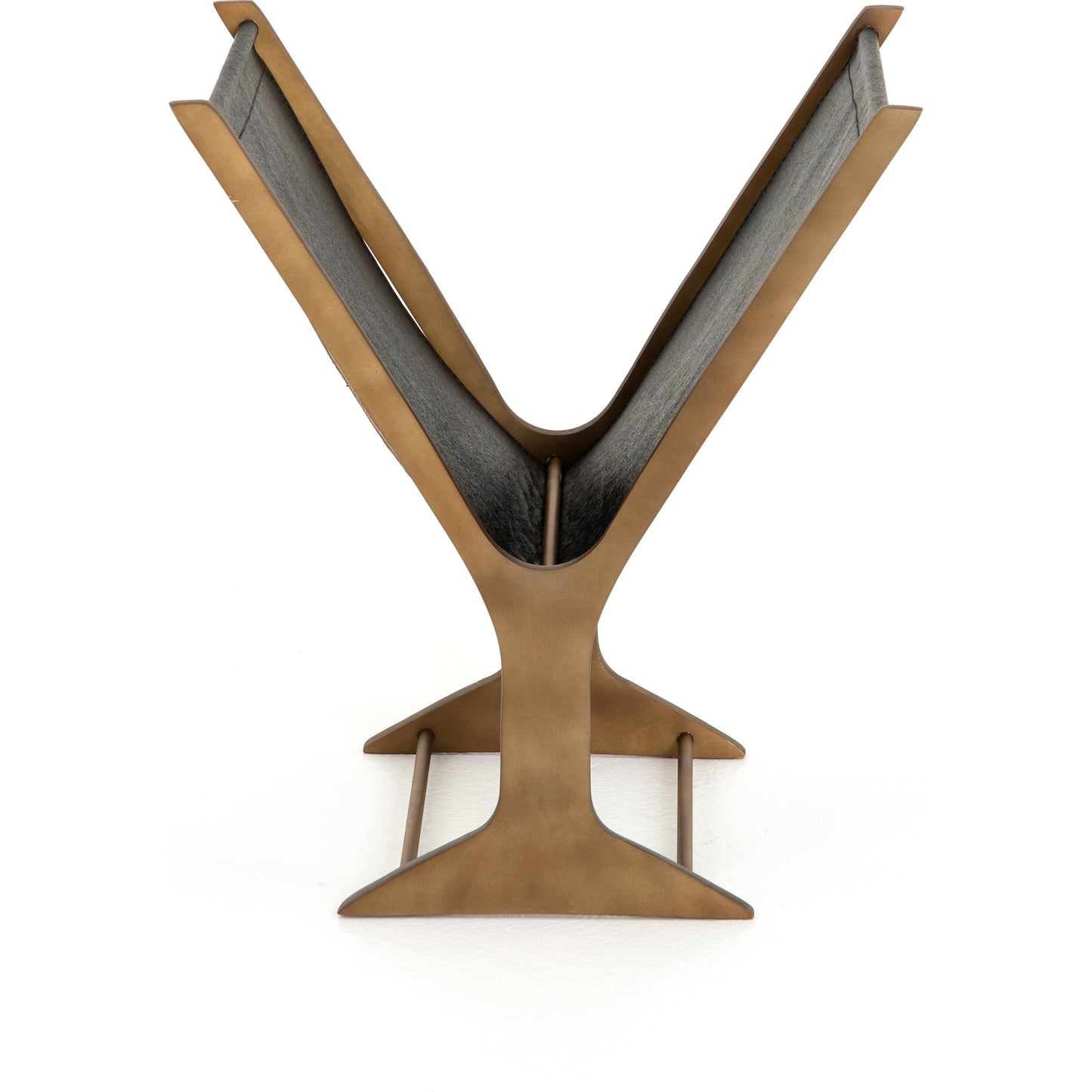 003 SI-1715255 | Additional Silo | Feldman Magazine Rack by Four Hands in rustic brass, perforated black. Made from aluminum, faux leather in a cottage & farmhouse style.
