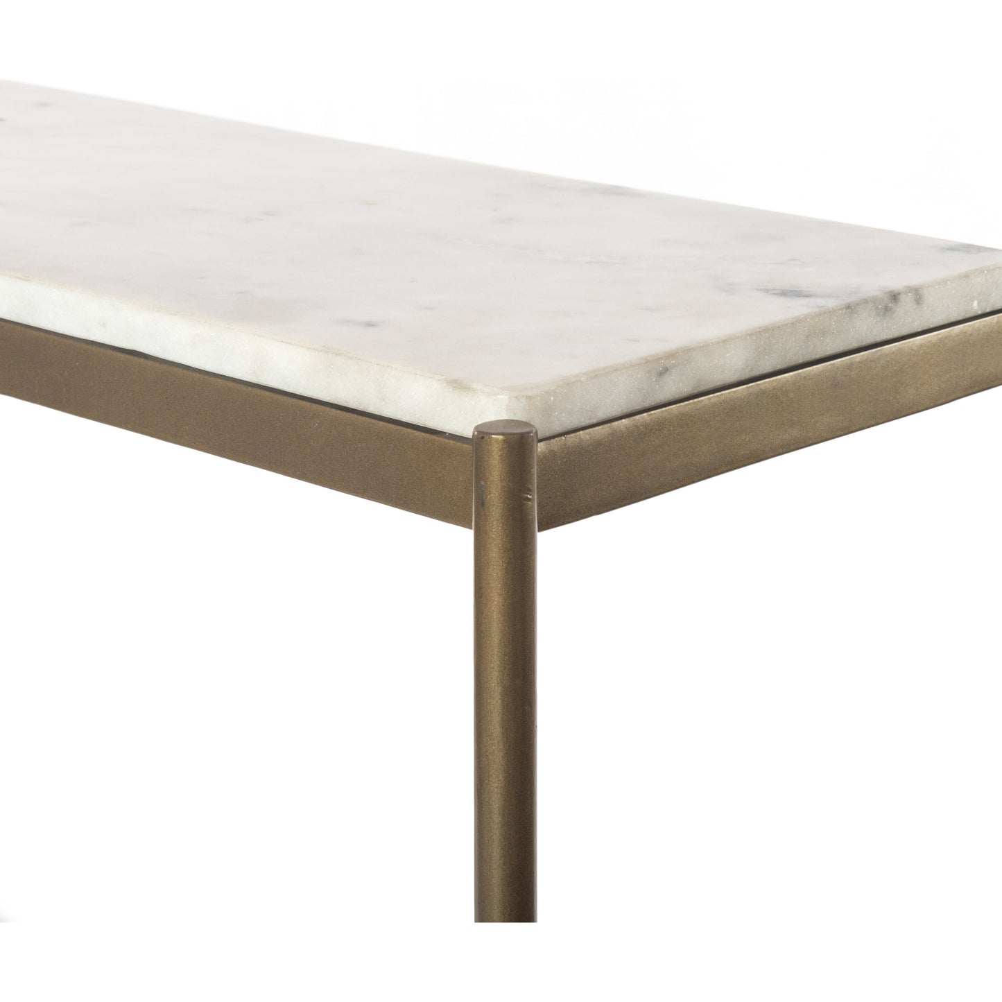011 SI-1715265 | Additional Silo | Felix Console Table by Four Hands. Made from solid marble, iron in a modern style.