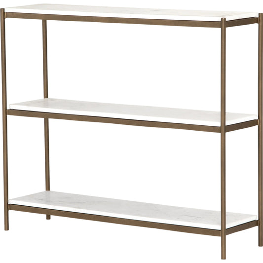 001 SI-1715265 | Primary Silo | Felix Console Table by Four Hands. Made from solid marble, iron in a modern style.