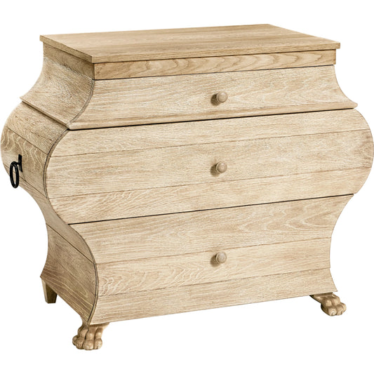 001 SI-2186351 | Primary Silo | Gatcombe Bombe Chest by Jonathan Charles in light brown and whitewashed acacia. Made from acacia in a modern style.