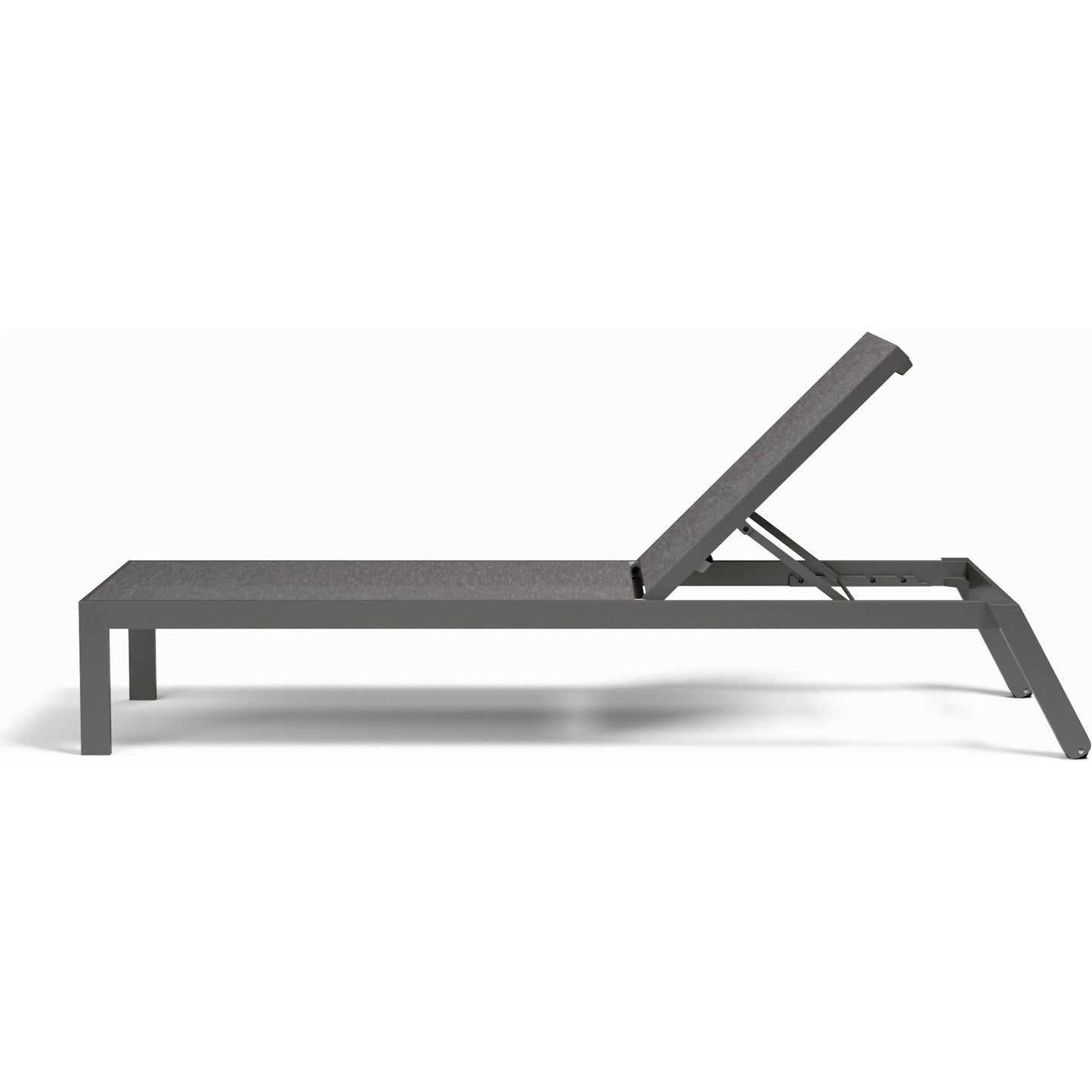 003 SI-2166675 | Additional Silo | Vegas Outdoor Stackable Chaise Lounge by Sunset West in graphite. Made from aluminum in a modern style.