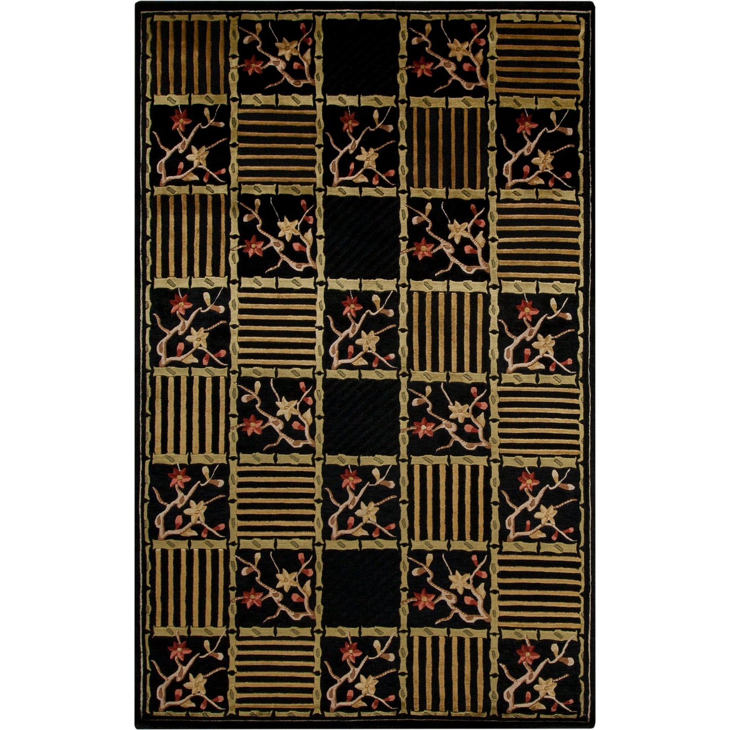 001 SI-2046199 | Primary Silo | Mugal Rug - 20757 by Surya in light brown, tan, black. Made from face: 100% new zealand wool in a unique style.