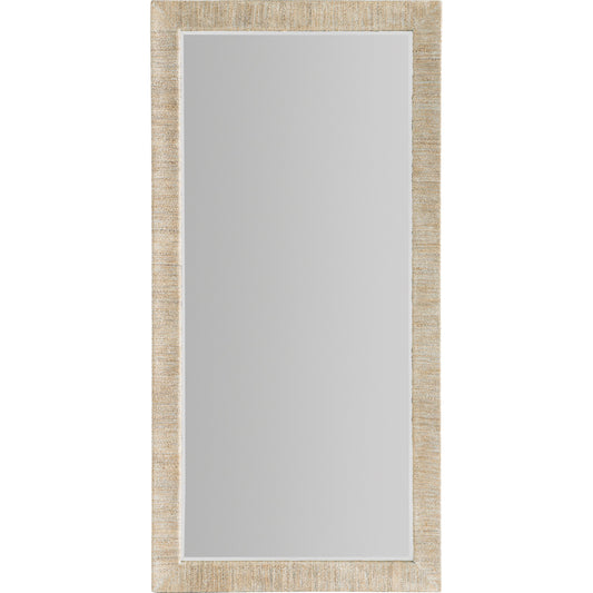 001 SI-1900876 | Primary Silo | Serenity Sandpiper Floor Mirror by Hooker Furniture in neptune. Made from wood, mirror, rope in a modern style.