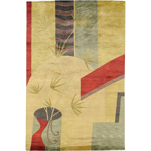 Mugal Rug - 1084 by Surya in linen. Made from 100% semi-worsted new zealand wool in a unique style.