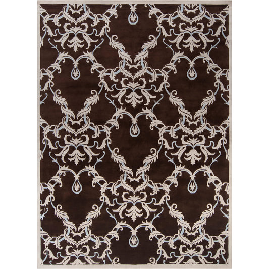 000 5471-3259 | Primary Silo | Mugal IN-8214 Rug by Surya in dark reddish-brown. Made from 100% semi-worsted new zealand wool in a unique style.