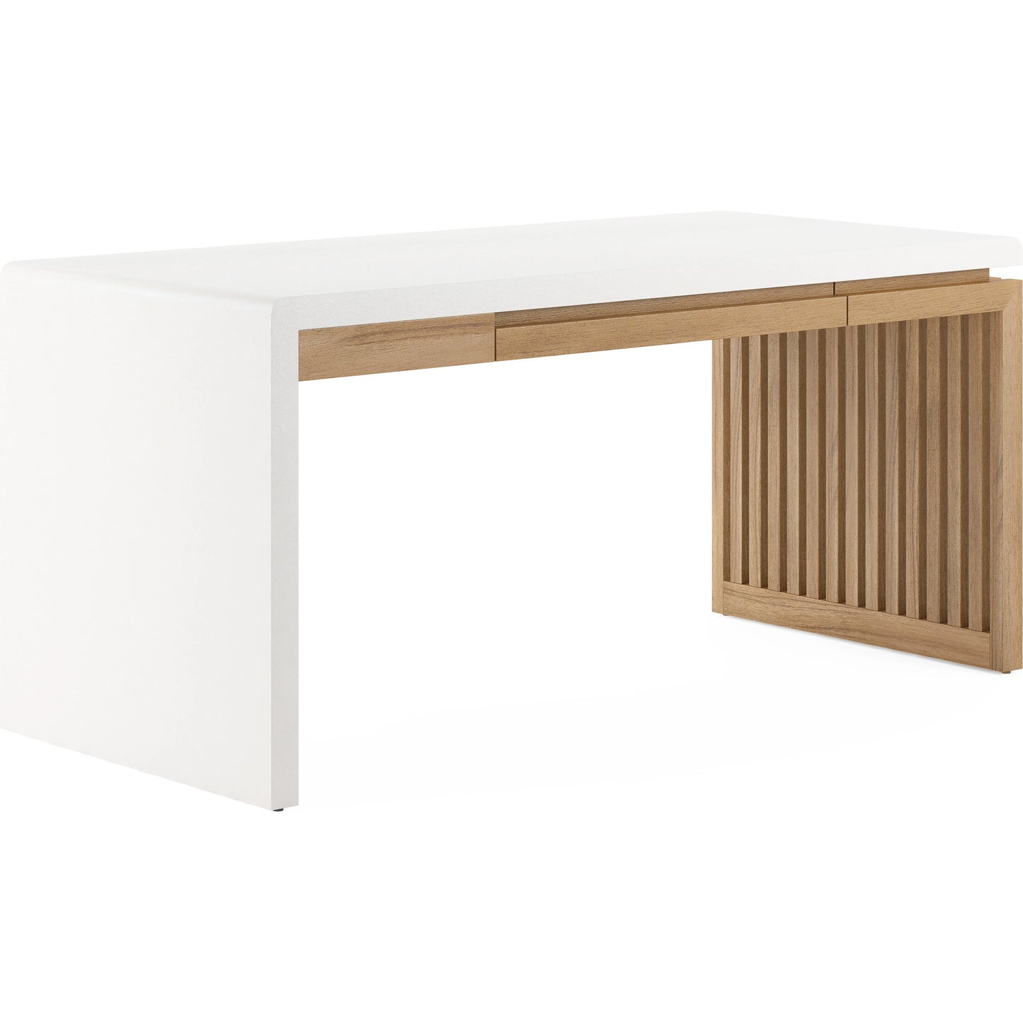 001 SI-2065203 | Additional Silo | Portico Writing Desk by A.R.T. Furniture in sienna, white plaster. Made from parawood solids, mindi veneers, resin in a modern style.