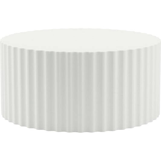 Athena Outdoor Coffee Table by Sunset West in bone. Made from gfr concrete in a modern style.