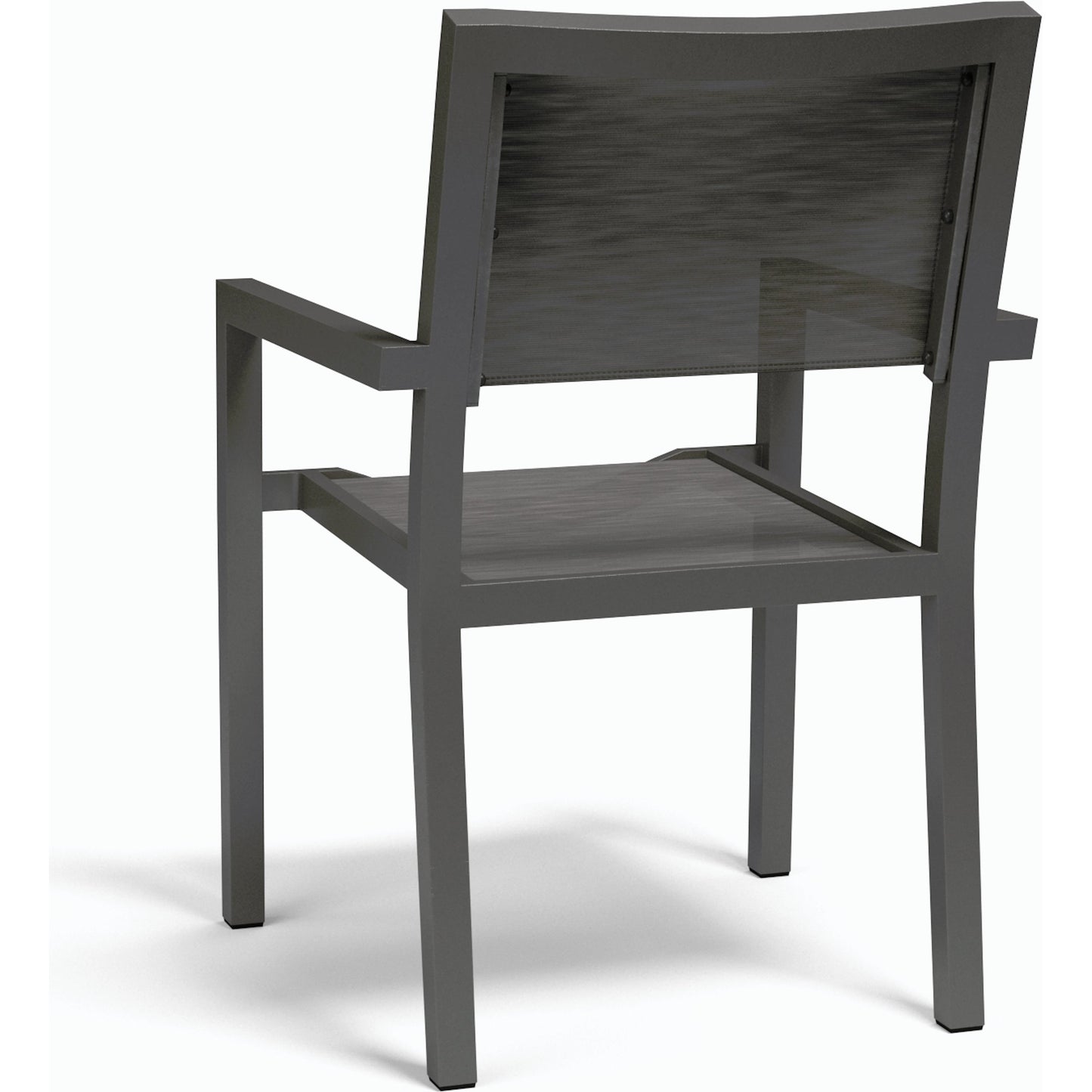 002 SI-2166670 | Additional Silo | Vegas Outdoor Stackable Sling Dining Chair by Sunset West in graphite. Made from aluminum in a modern style.