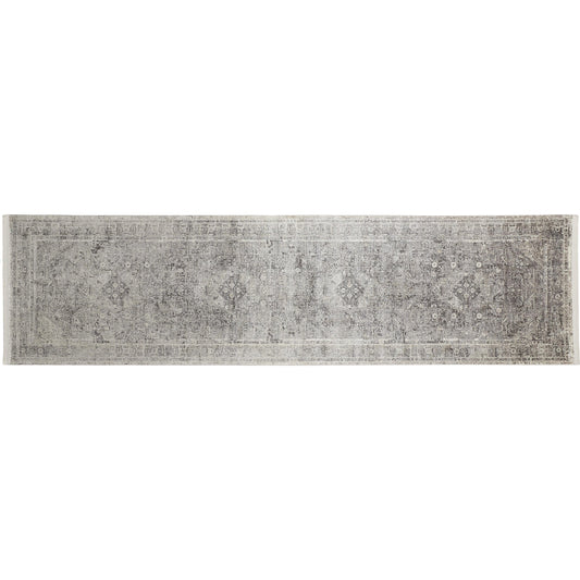 Sarrant Transitional Rug - 3966F by Feizy in gray, silver, ivory. Made from viscose, polyester in a unique style.