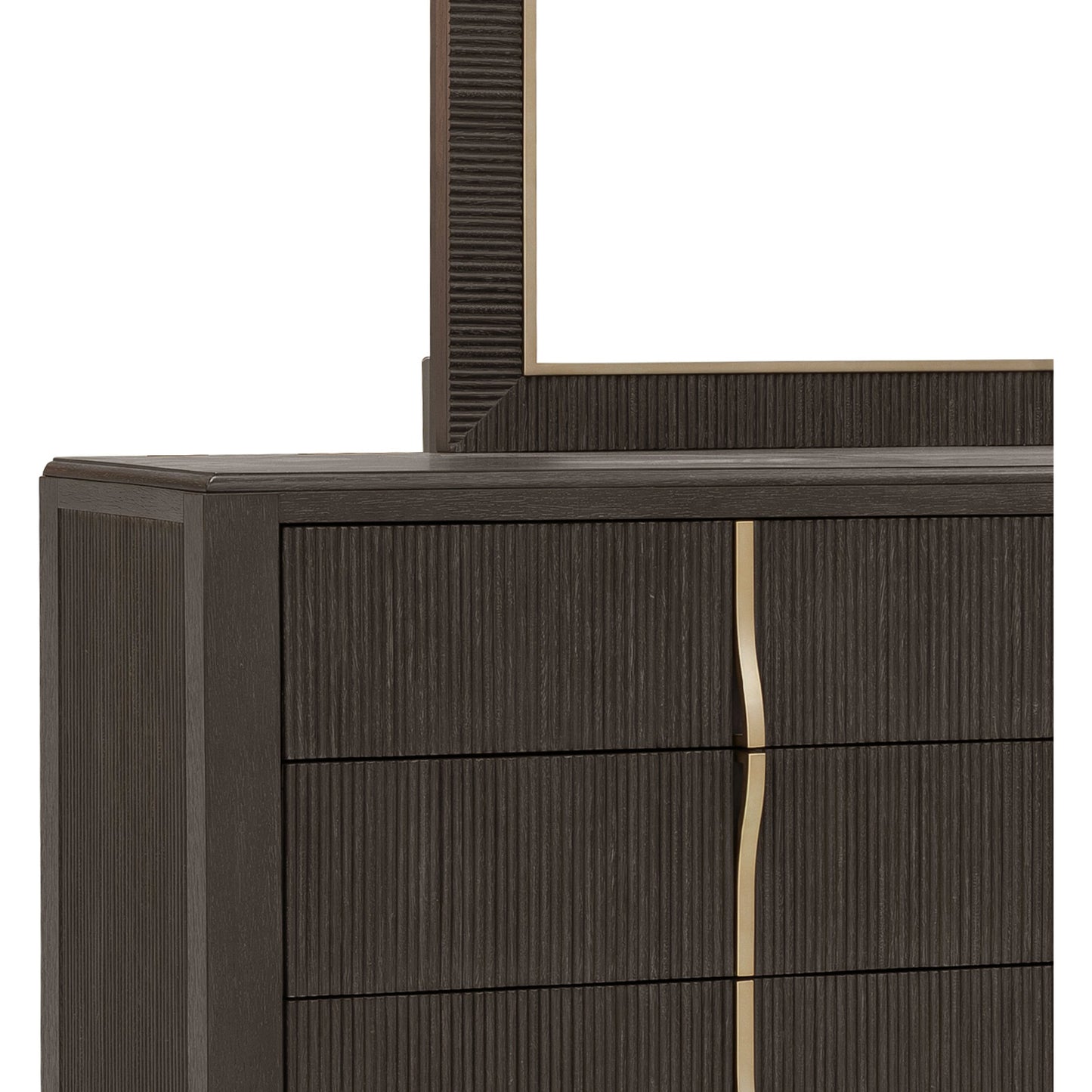 007 SI-2143475 | Closeup | West End Loft 8-Drawer Dresser by Pulaski Furniture in tuxedo. Made from rubberwood in a modern style.