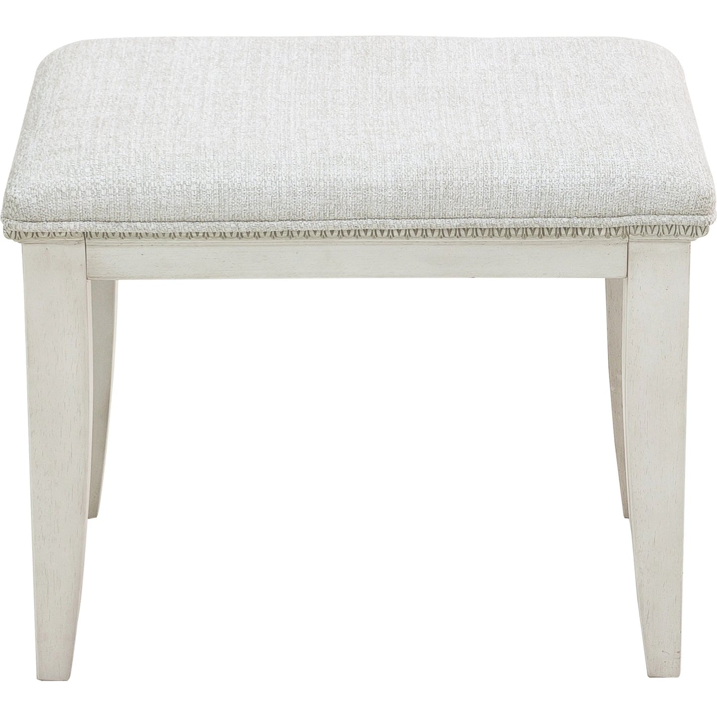 001 SI-2155468 | Primary Silo | Camila Vanity Stool by Pulaski Furniture in semi-transparent creamy white. Made from ash veneers in a modern style.