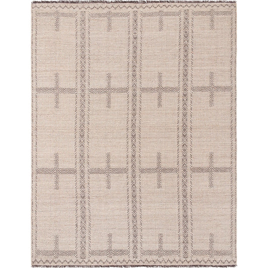 Irfan Rug - 539838 by Surya in beige, charcoal, taupe. Made from wool, cotton in a unique style.