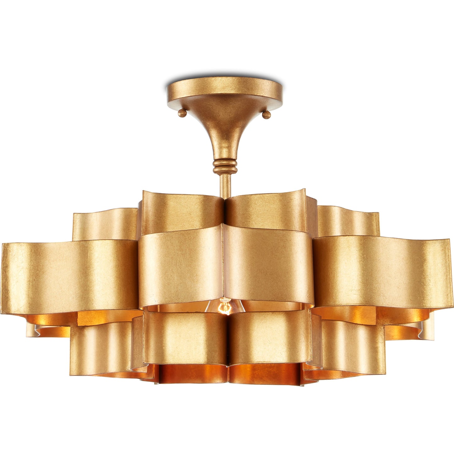 013 S-223979 | Additional Silo | Grand Lotus Pendant/Semi-Flush Mount by Currey and Company. Made from wrought iron in a modern style.