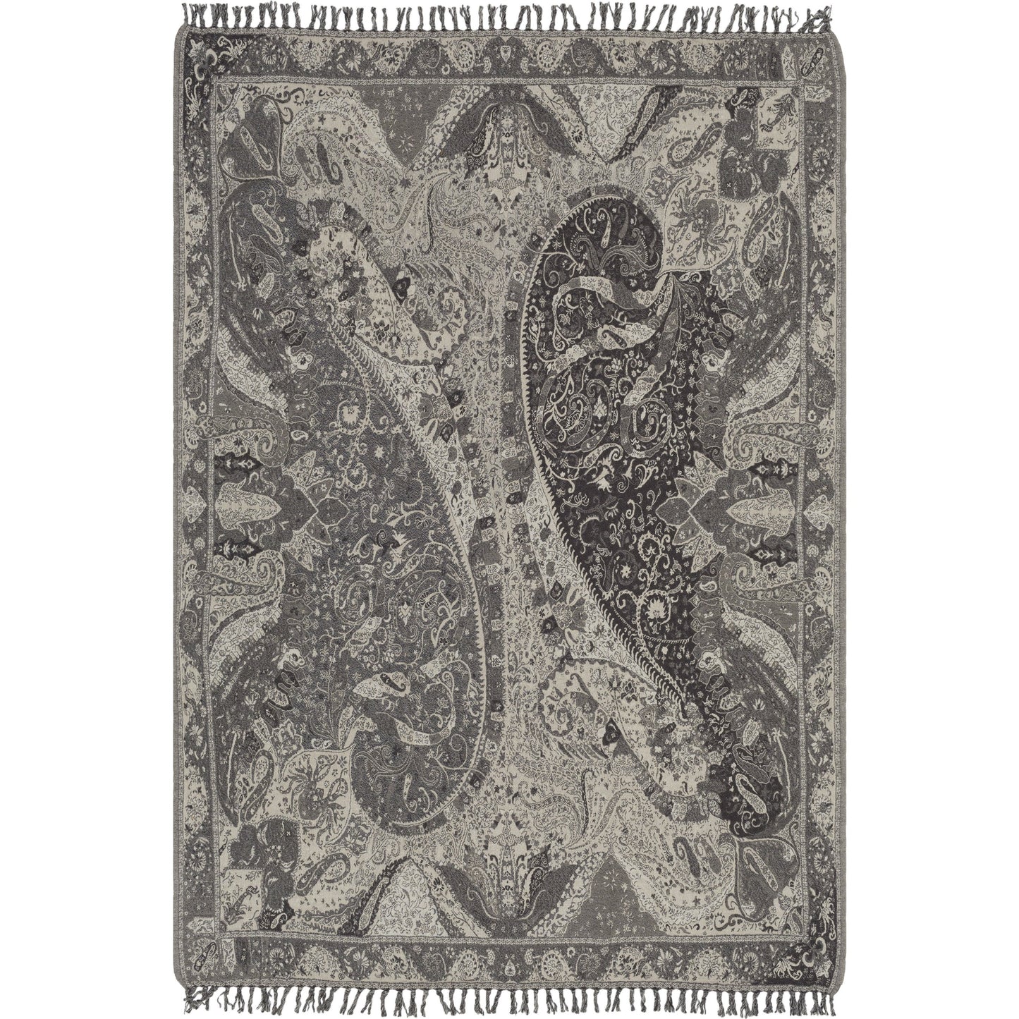 001 S-227276 | Additional Silo | Indira - 29552 by Surya in charcoal, medium gray, light gray. Made from 100% wool in a traditional style.