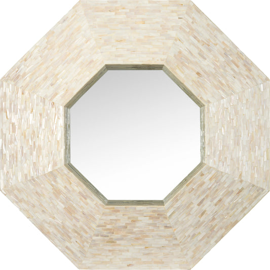 Iridescent - 32278 by Surya in ivory and inlaid. Made from frame: shell, frame (substrate): manufactured wood in a modern style.