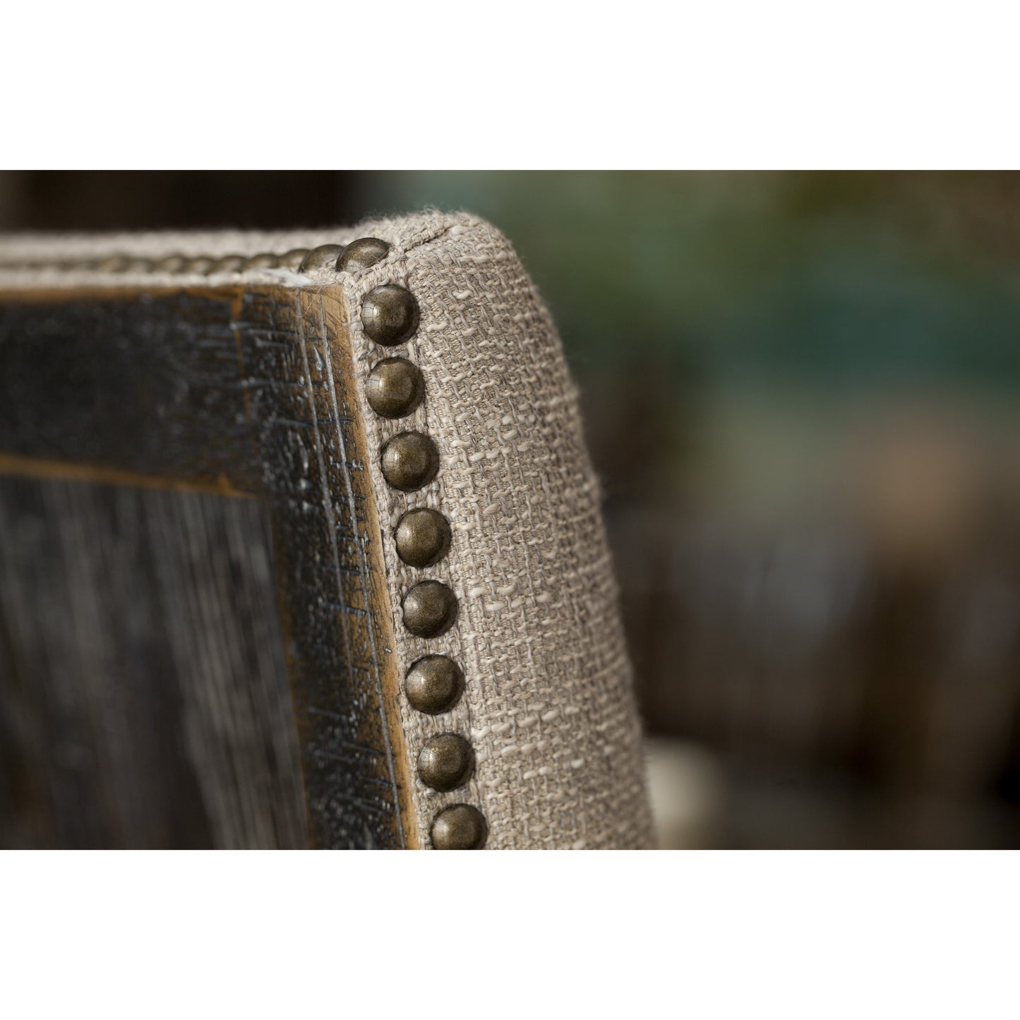004 SI-1748963 | Closeup | Hill Country Comfort Upholstered Arm Chair (Set of 2) by Hooker Furniture in brown and huntington collis. Made from fabric, leather in a traditional style.
