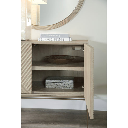 Cascade Cabinet by Hooker Furniture in terrain. Made from oak veneers, metal in a modern style.