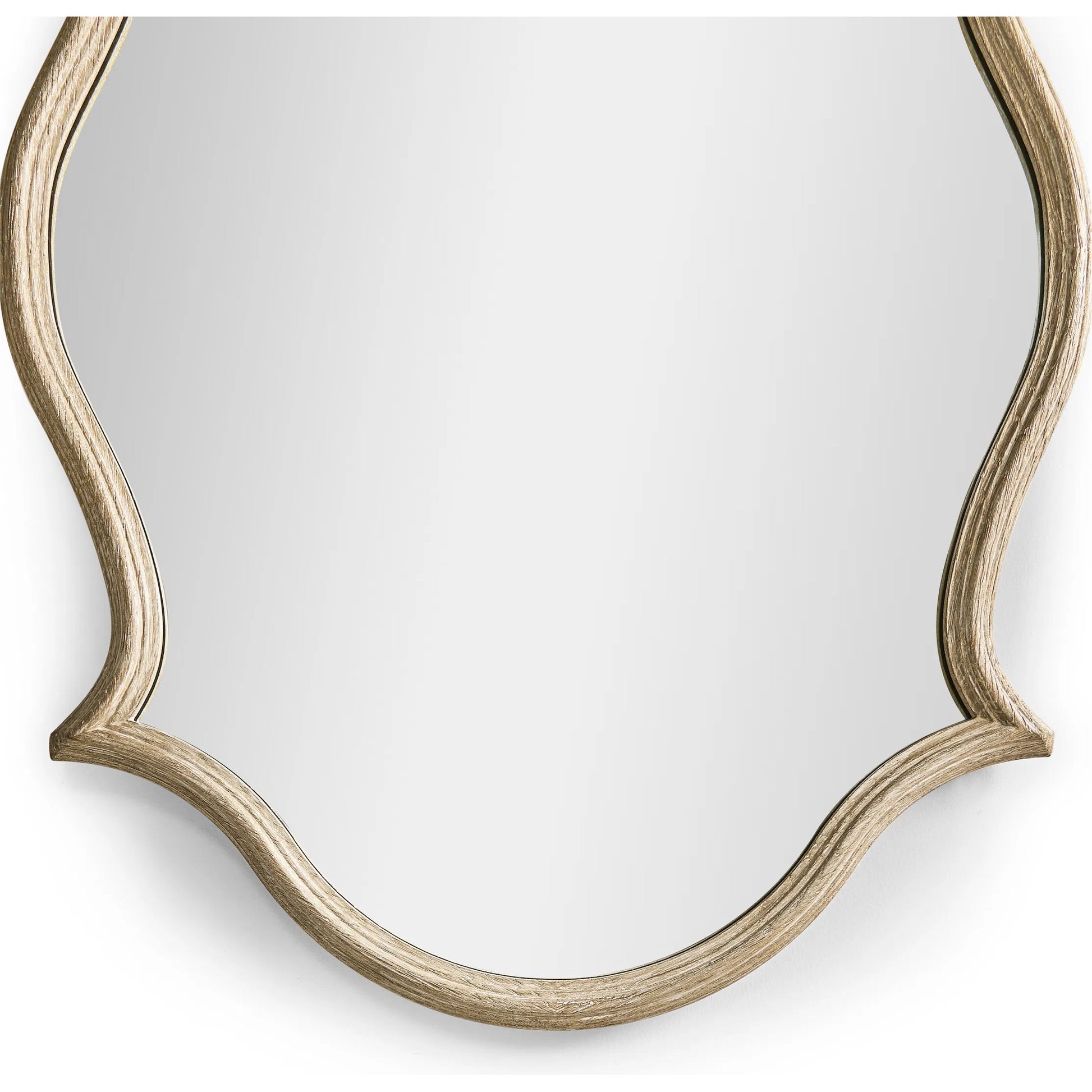 Downton Wall Mirror by Jonathan Charles in white and venetian white oak with antique gold leaf. Made from oak, mirror in a traditional style.