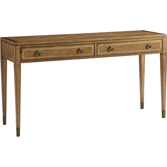 Sundial Console Table by Jonathan Charles in sun bleach cherry. Made from cherry veneer in a traditional style.