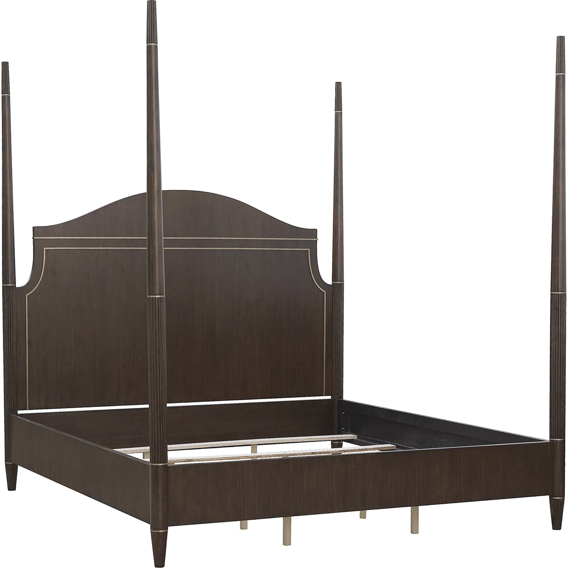 Asher Park Poster Poster Bed by Pulaski Furniture in piano brown. Made from eucalyptus veneers in a traditional style.