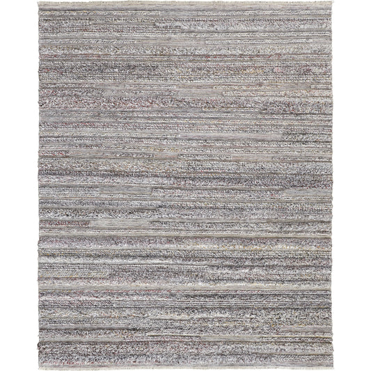 Alden Transitional Stripes Rug - 8637F by Feizy. Made from polyester in a unique style.