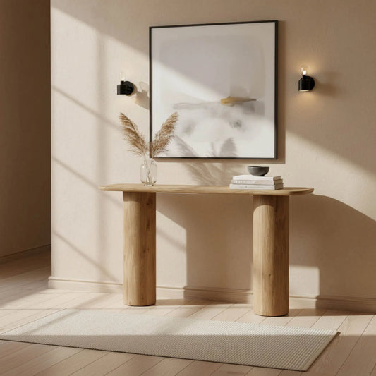Jasper Console by LH Imports in natural. Made from unique in a unique style.