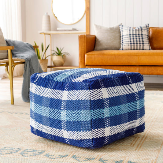 Jacobean - 36351 by Surya in beige, dark blue, denim. Made from 100% cotton, 100% polybeads in a cottage & farmhouse style.